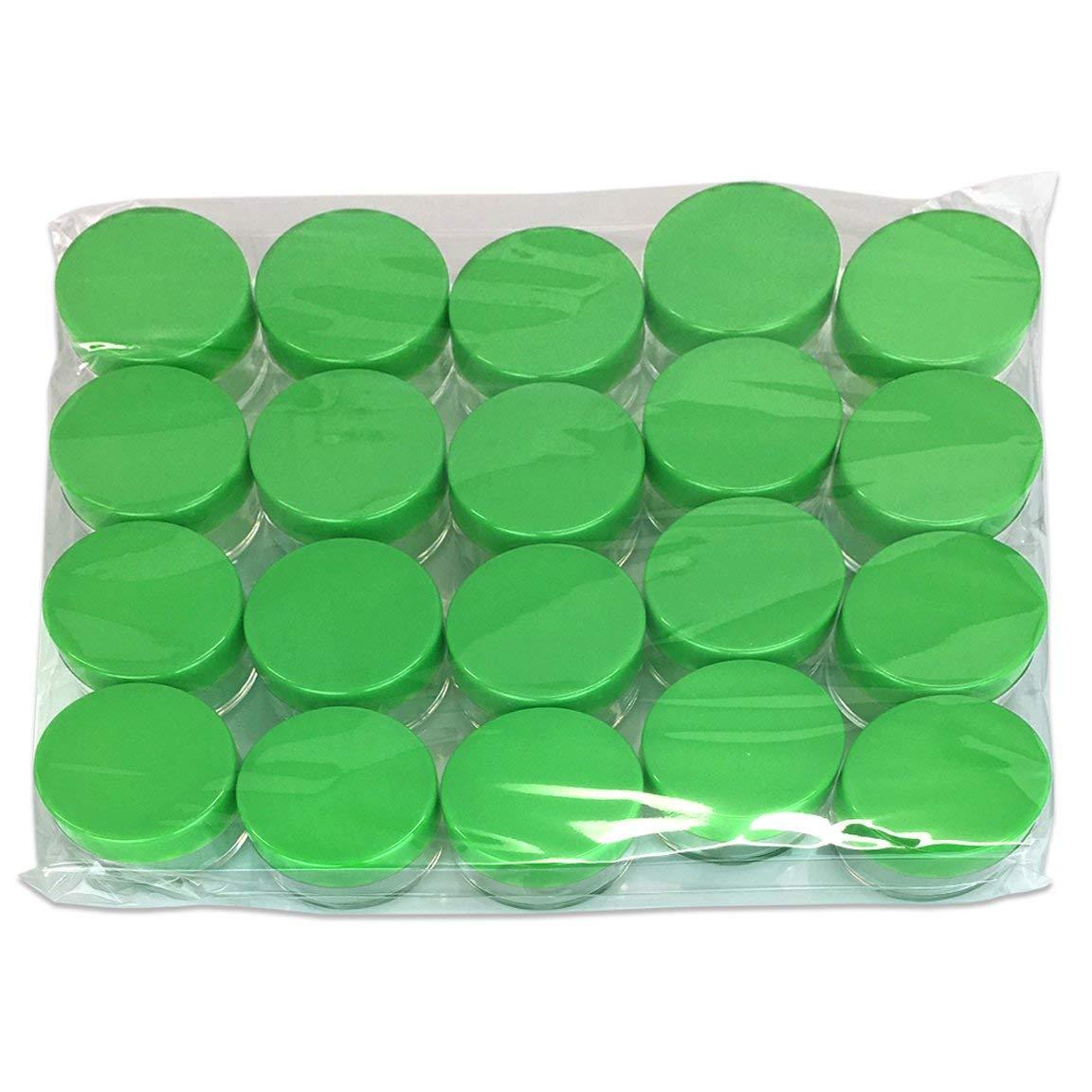 Beauticom® (1000 Pieces) 10G/10ML Round Cosmetic Clear Sample Jars Green Lids