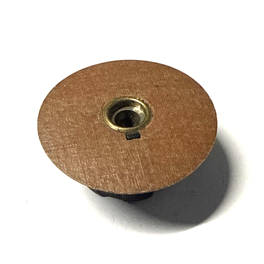 one black knob w/dial OD =45 mm for 6 mm shaft w/ double locking screws