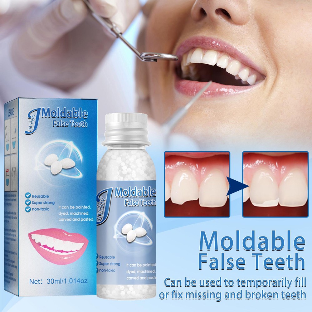 Tooth Repair Granules Temporary Fitting Beads Reusable Moldable False Teeth