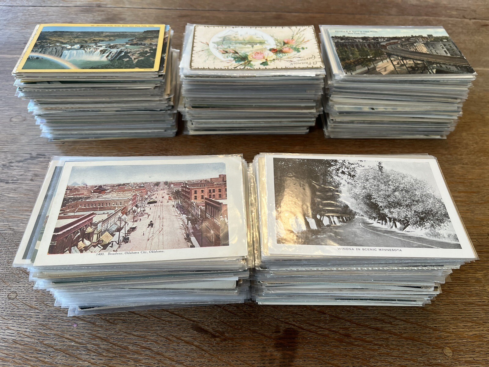 1000+ Antique Postcard Lot c1900 - c1960s City Views Holiday RPPC Collection