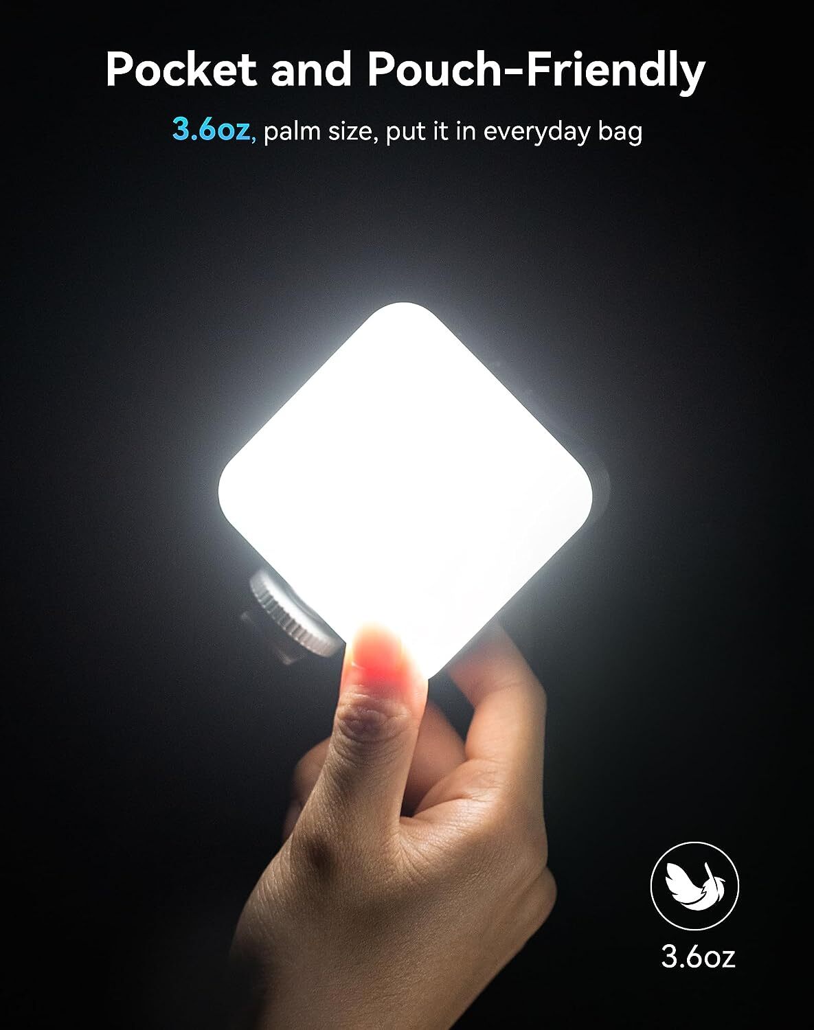 SmallRig P96 Mini Video Light, LED Camera Light With 2200mAh Battery -Outlet