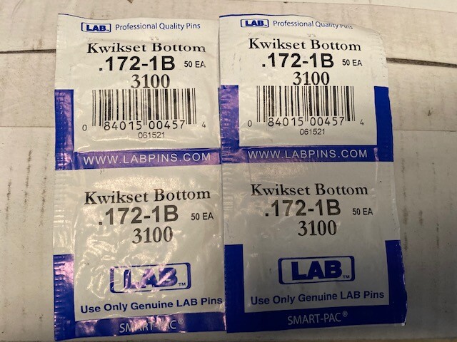 Lab Security Kwikset #1 Bottom Pin (200-Pack) 172-1B