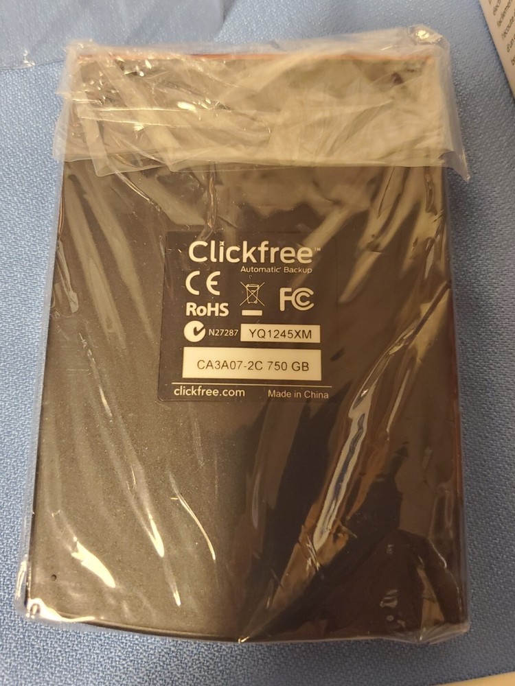New Clickfree 750GB Automatic Backup C2 Mac PC Multiple Computers needs Cord