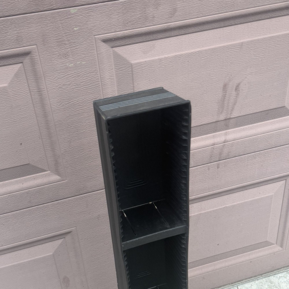 Vintage Alpha 60 CD Black Storage Tower Rack Stand 38”
