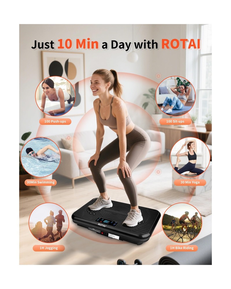 Shake Plate Vibration Exercise Machine for Lymphatic Drainage Massager & Weig...
