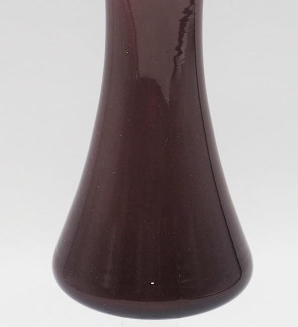 Dark Cranberry Colored Flute Vase