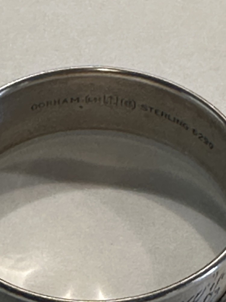 Gorham sterling silver napkin ring. Engraved "Randy"