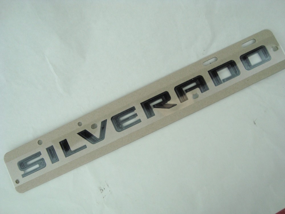 2 Chevrolet Silverado Script Emblems OEM 07-19 15129652 Black 1500 2500 3500 A2