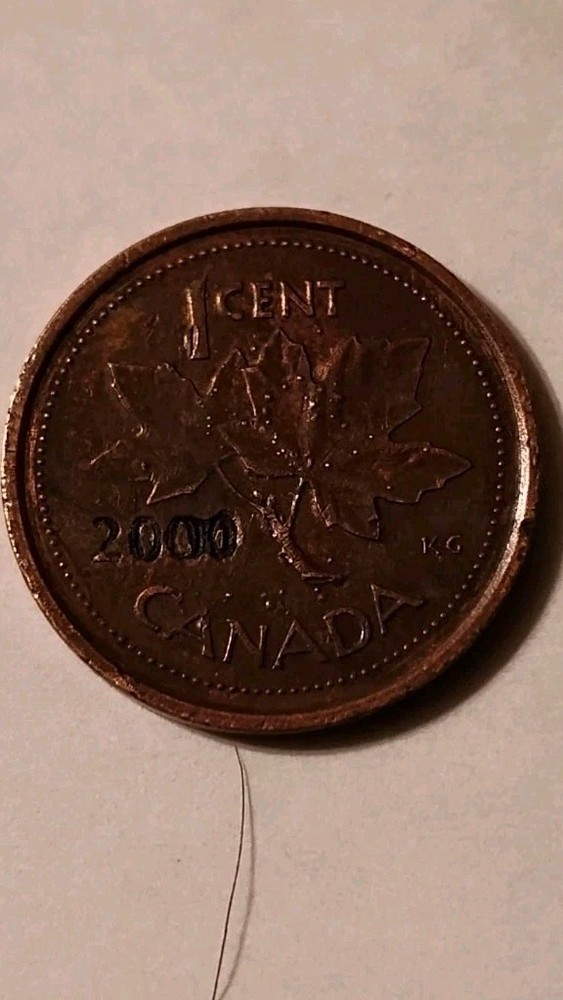 2000 Canadian Penny Error Date Strike Error