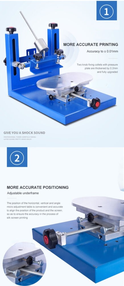 Manual Screen Printing Machine Precision Flat Screen Printing Machine 130*240mm