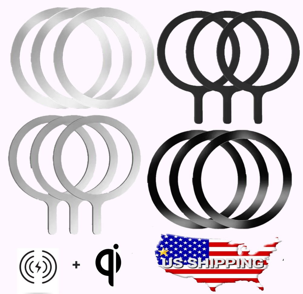 1 or 2 Pack MagSafe & Wireless Charging Ring - Adhesive Backed