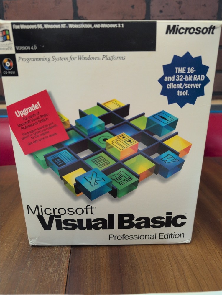 Microsoft Visual Basic Professional Edition Version 4.0 + Control Pack 1.0 3.5"
