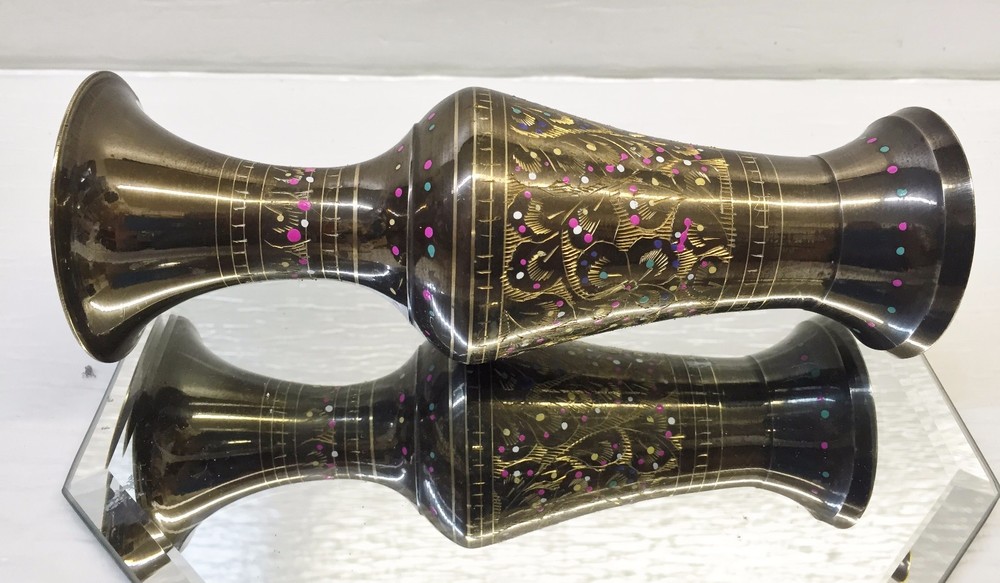 2 Brass Bud Vases India