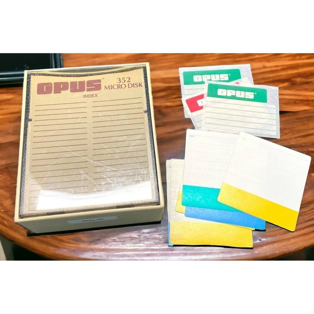 Vintage 80s Opus Floppy Micro Disk Plastic Storage Case Holds 10 3.5" Inch
