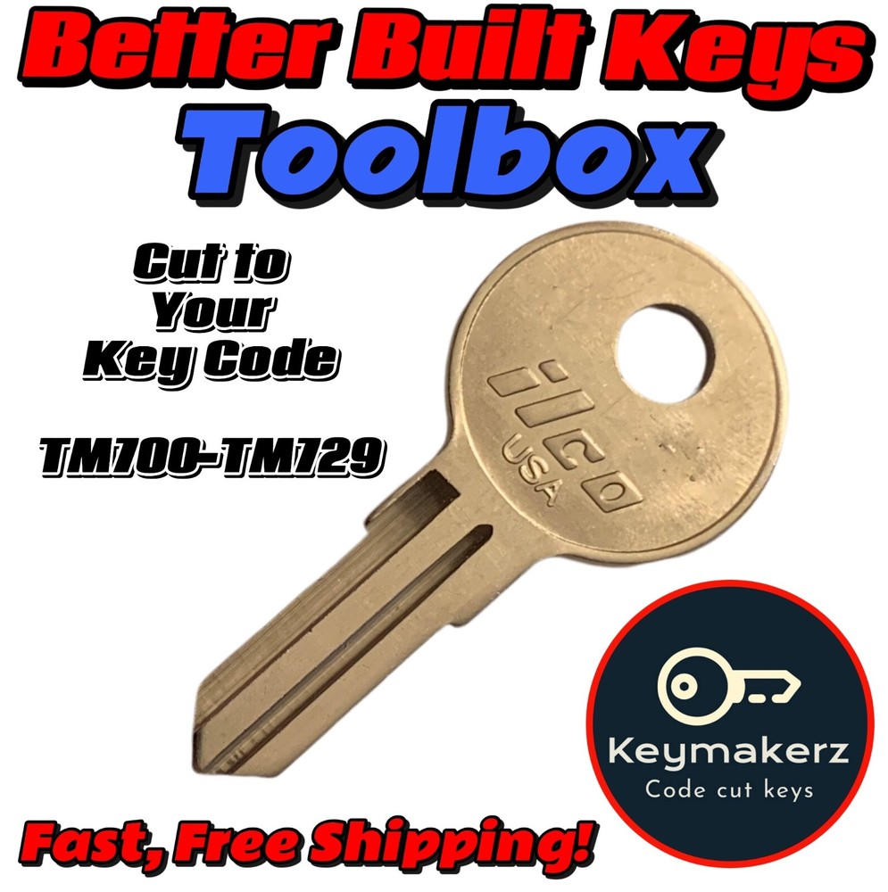 Better Built Toolbox Keys Replacement Spare Key Cut to Your Code TM700-TM729