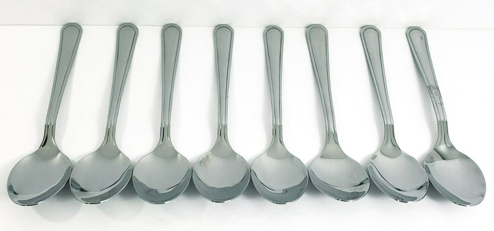Stainless Steel 46 Pc Flatware Set With Serving Spoon and Serving Fork