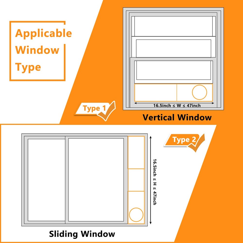 Portable Conditioner Window Seal Plates Kit, Vertical AC Window Unit, Adjusta...