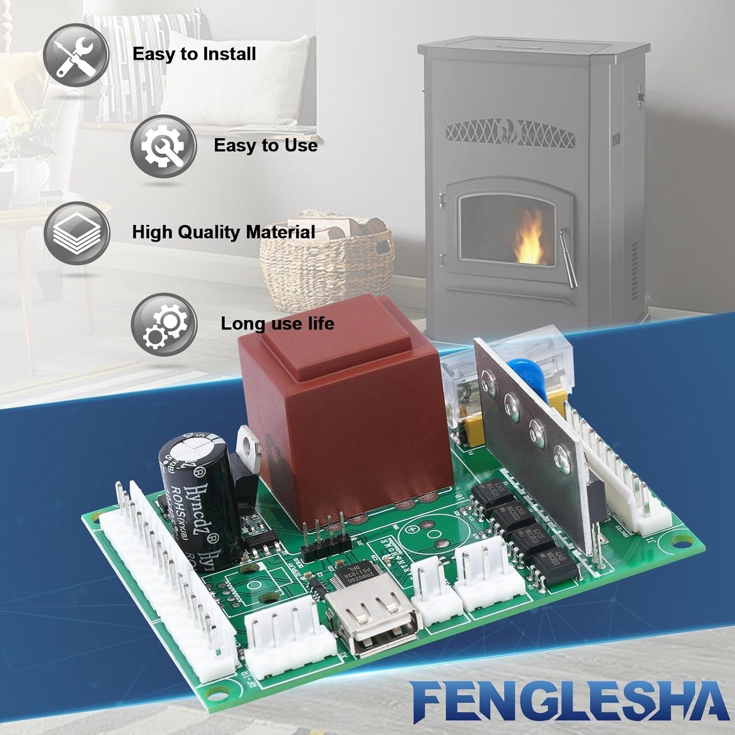 Circuit Control Board Replacement for PelPro PP130, Pleasant Hearth PH50PS PH50C