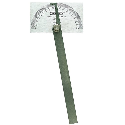 General Tools 17 Angle-Izer Square Head Stainless Steel Angle Protractor, 0 To