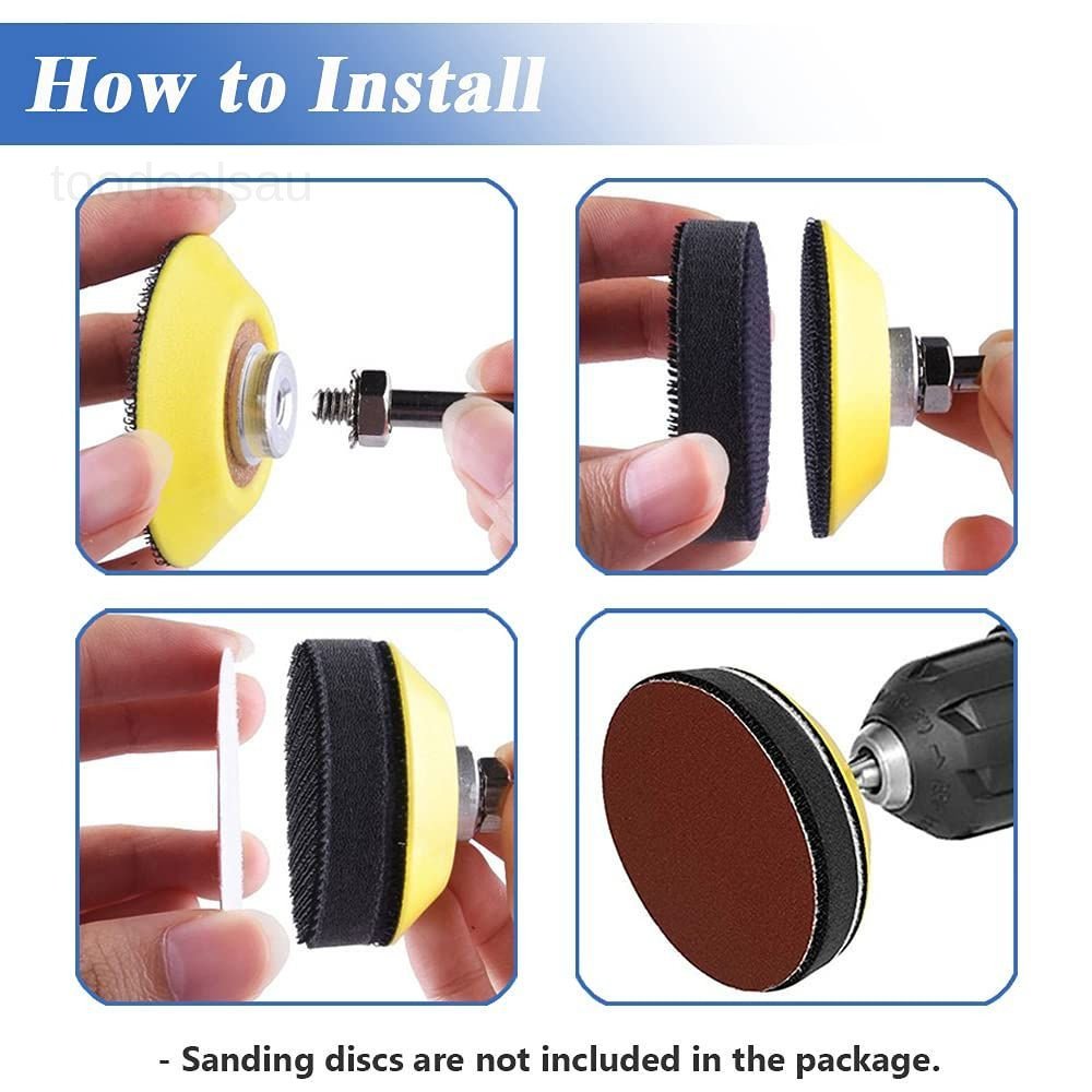 2 Packs 3 Inch Hook and Loop Sanding Backing Pads with Soft Foam Layer Buffering