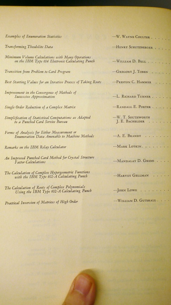 IBM: Computation Seminar, December 1949