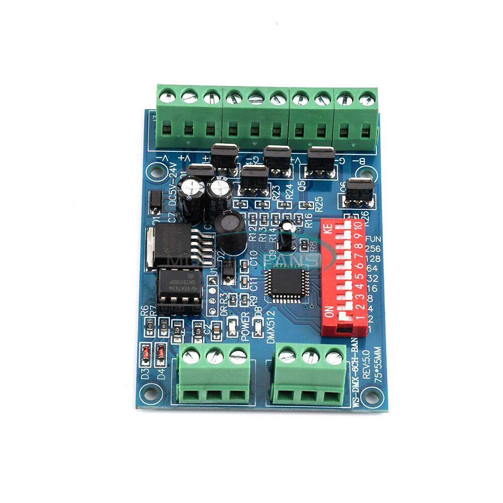 DMX512 Decoder 6CH Channel RGBW Controller led stage Dj lighting CMOS Output-