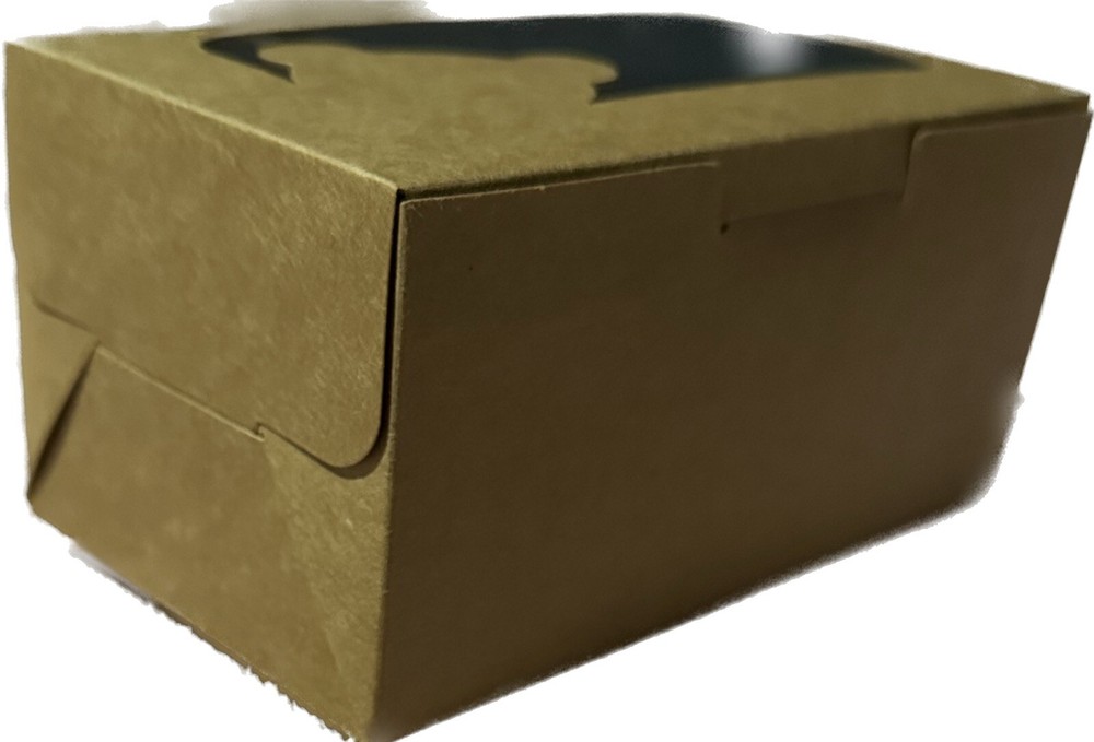Kraft Cake Boxes With Decorative “Bear” Window (24 Pack)