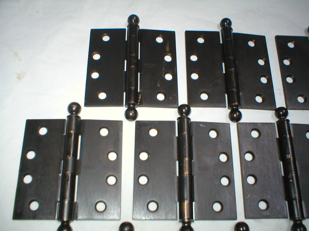 Vintage Stanley Ball Tipped 4" Hinge Pair