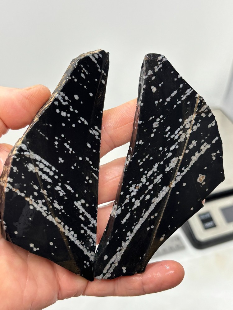 Snowflake Obsidian Slabs Lapidary Cabbing Knapping Combo ship avail