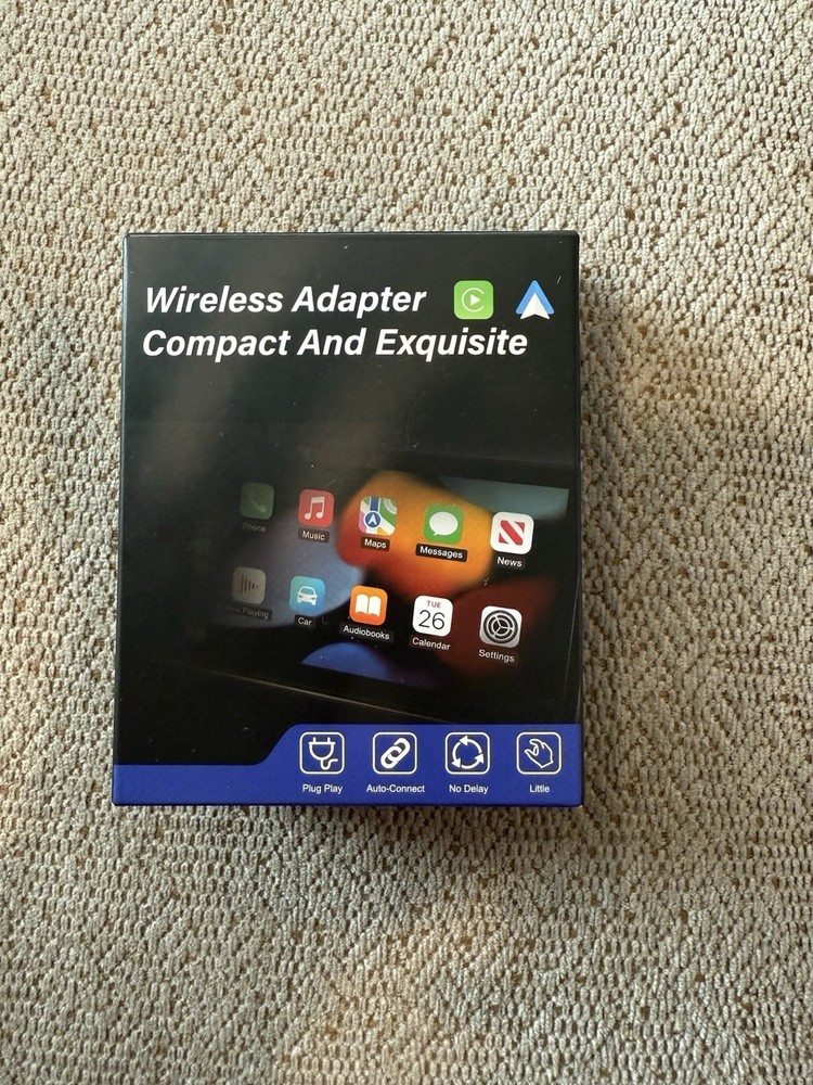 Wireless CarPlay & Android Auto Adapter Plug Play Auto-Connect No Delay