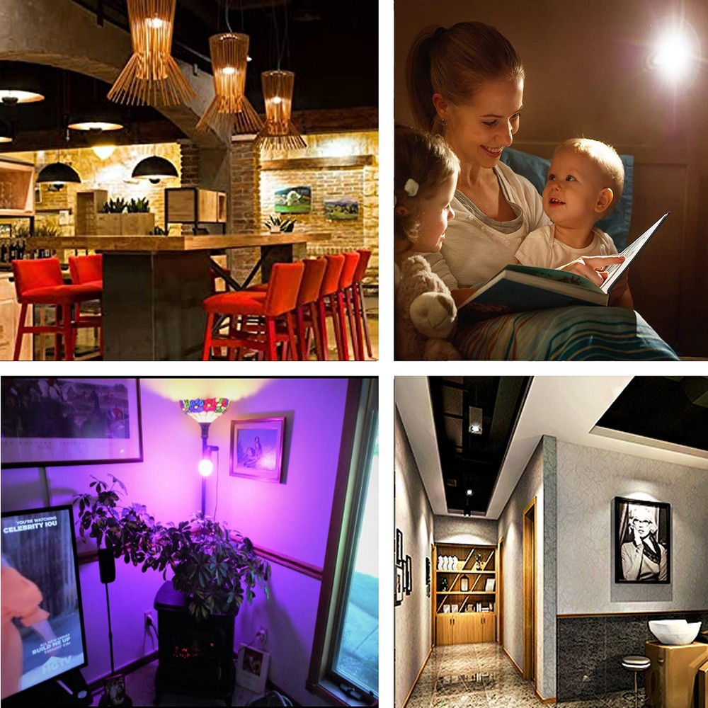 2 pack 8" Flexible Light Bulb Lamp Socket Adapter Extender 360° Adjustable E27