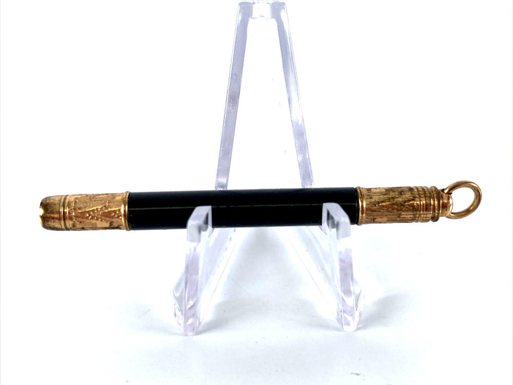 Antique Etched Chatelaine Pencil Holder