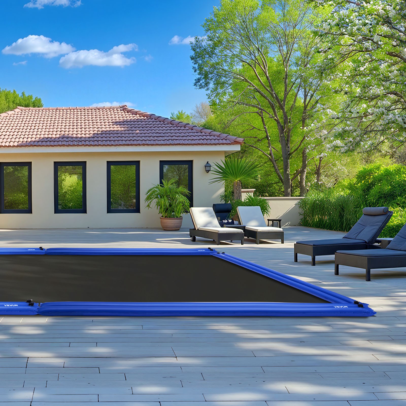 VEVOR 26 Gauge Double Chamber Water Bags Tubes Winter Pool Cover 5 Packs 10 ft