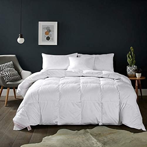 Soft Size Comforter Duvet Insert-Down Alternative Comforter Queen White