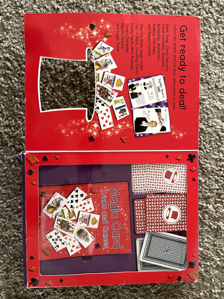 Magic Card Tricks & Game SET KIT + Tutorial Book 142 CARDS Fun for Kids Children