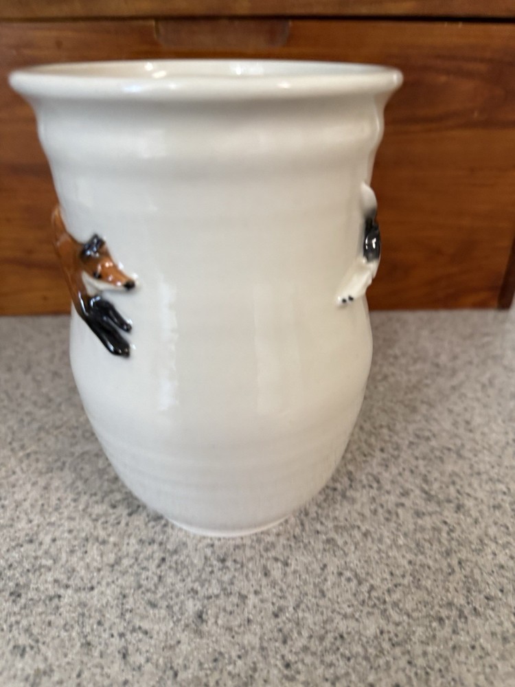 VTG Fox And Hound Vase! Foxfield 1983