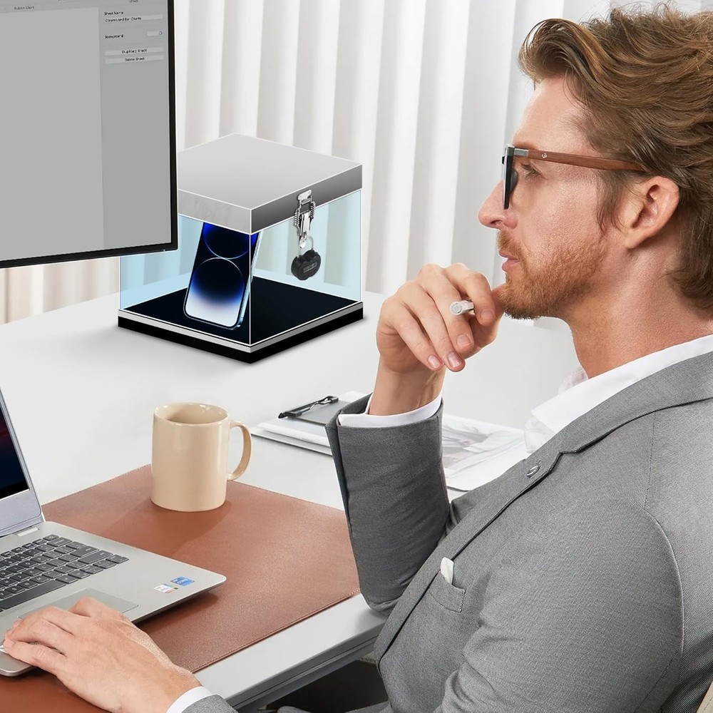 Heart Metal Timer Lock, USB Rechargeable Timer Compact Padlock with 1M Spring Co