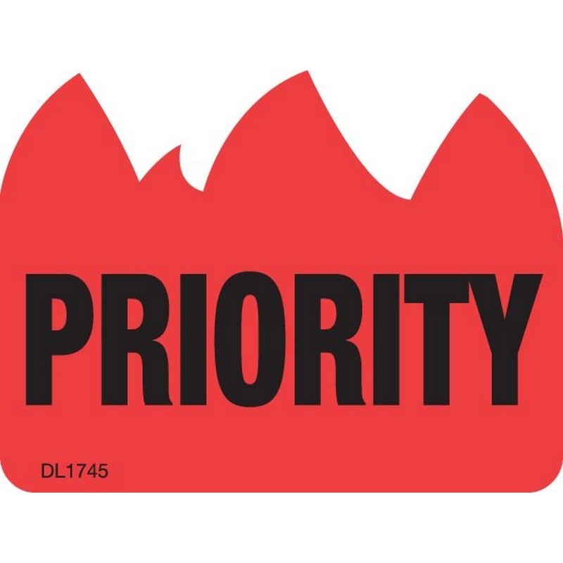 1-1/2" x 2" Priority Labels (500 per Roll)