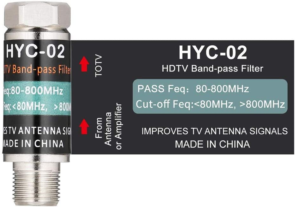 LTE Filter for TV Antenna - RF Interference Filter Improves Digital Antenna Ampl