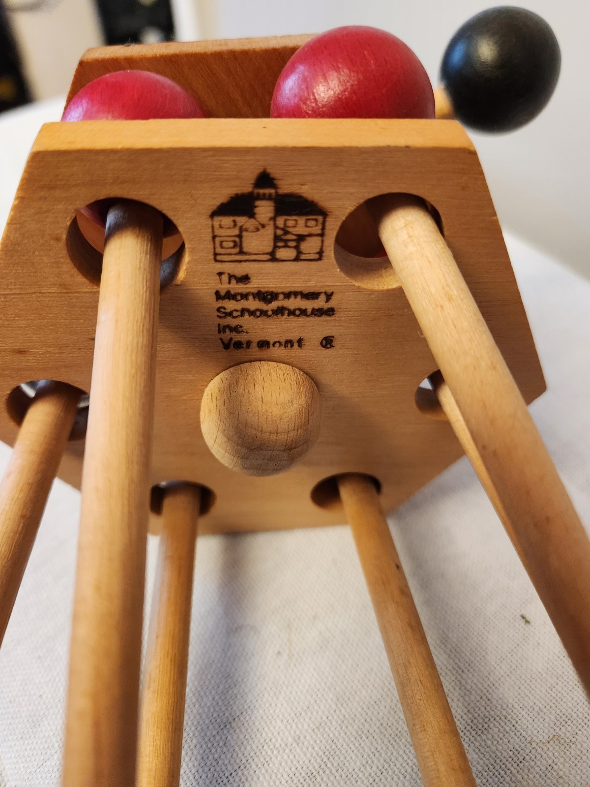 Vintage Montgomery Schoolhouse Wooden toy Vermont Unique