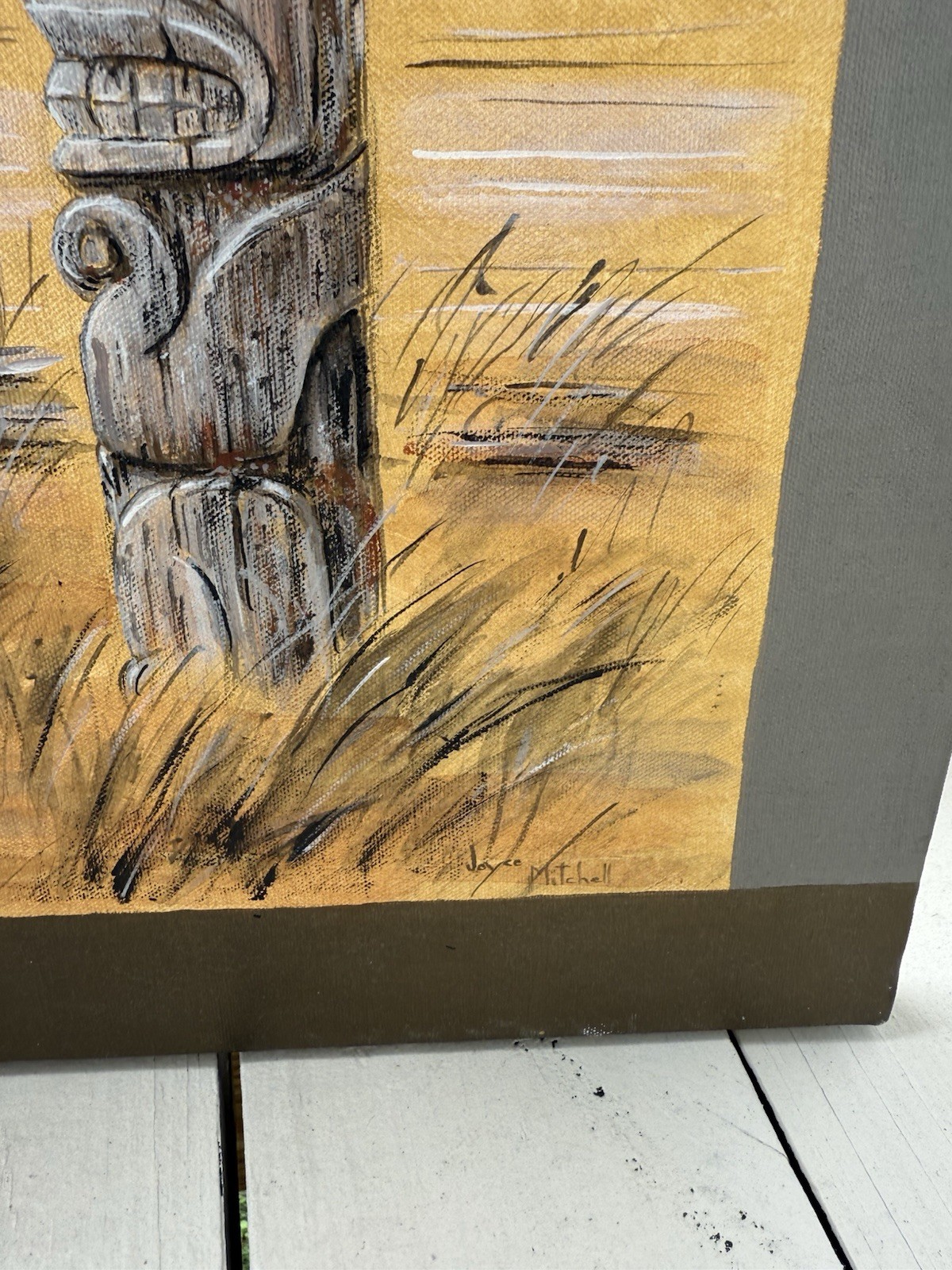 Northwest Coast Large Original Paintings On Canvas both Signed