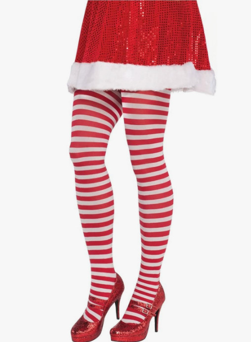 Candy Stripe Holiday Tights