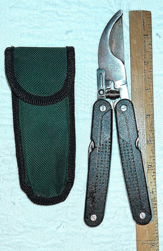 Pruning Shears With Sheath,8" Long, 4.5" Folded