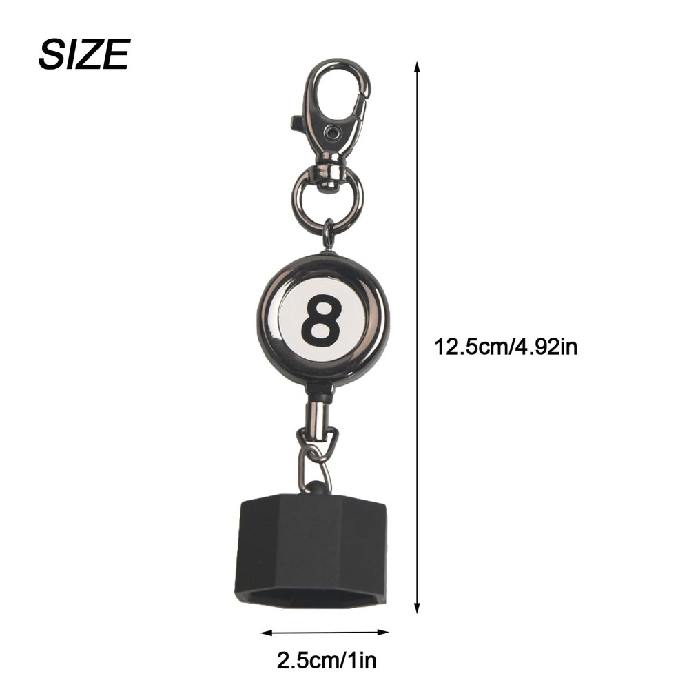 Billiard Chalk Holderï¼ŒPool Chalk Holder with Retractable Key Ring,Pool Table