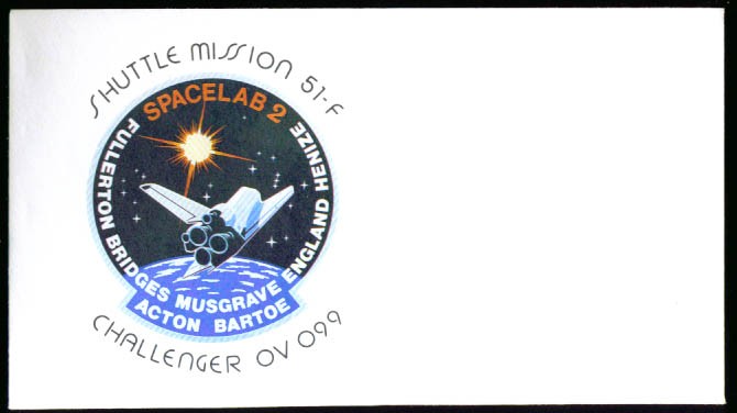 Space Shuttle Challenger Spacelab 2 postal envelope
