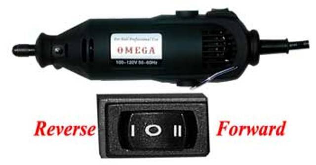 Omega 2-Way Reversible and Forwardable Nail Drill