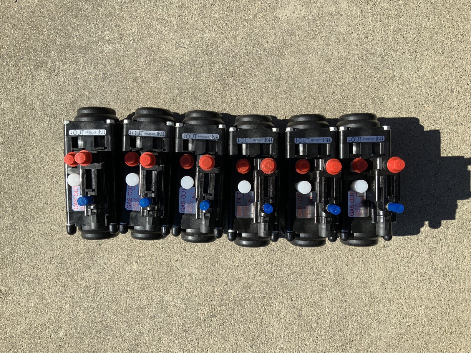 New / Lot Of 6 Flojet Bag-In-Box Beverage, Syrup, Soda Pump. Coke, Pepsi