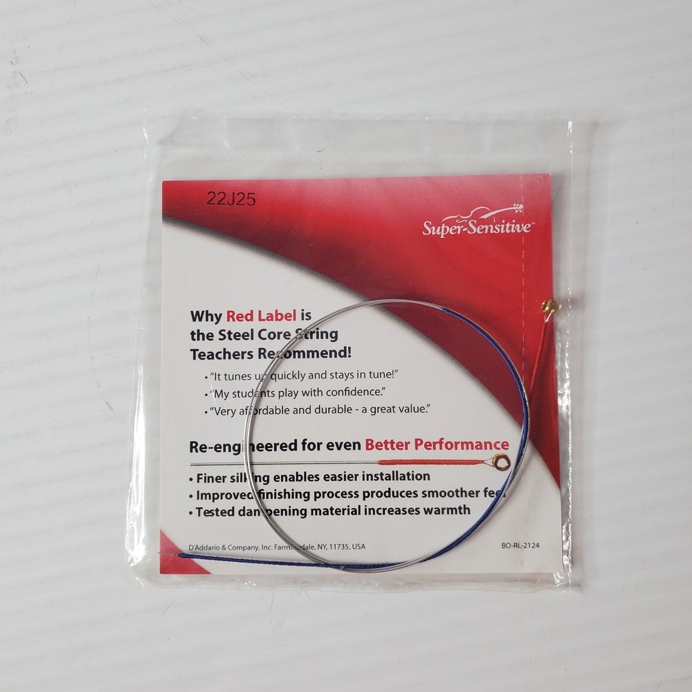 Red Label Violin A Single String 1/2 Size Medium Gauge Super Sensitive 2124