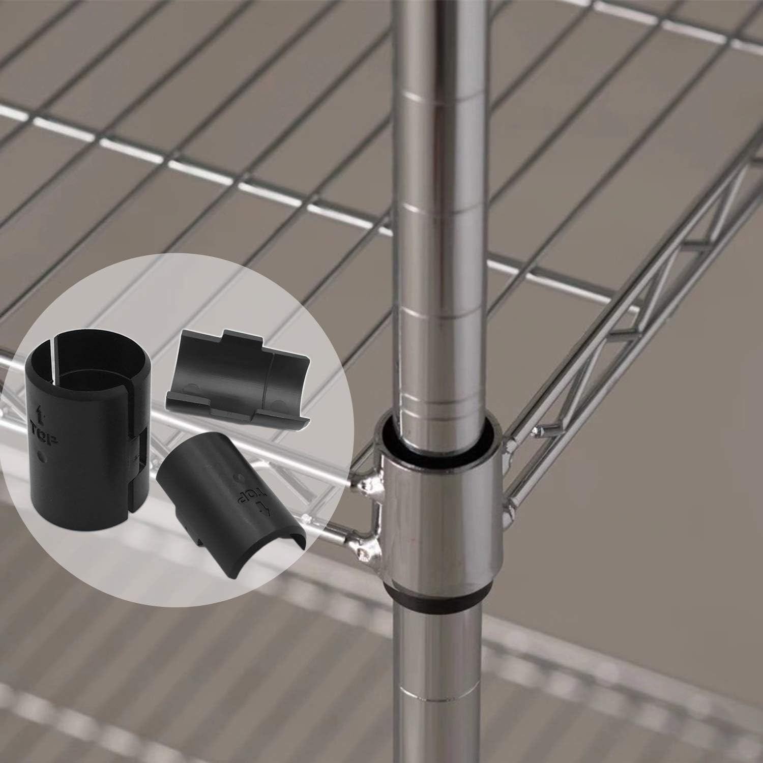 Wire Shelf Clips,40-Packs Shelving Lock Clips for 40 Packs, Black