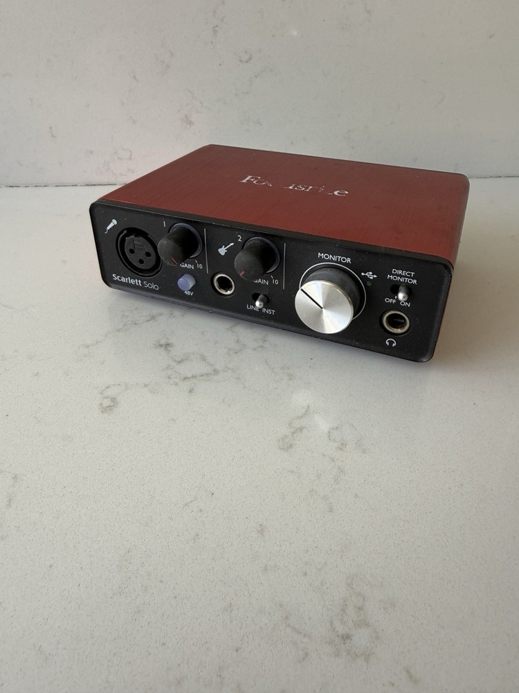 Focusrite Scarlett Solo 2nd Generation USB Audio Interface - UNTESTED - ‘AS-IS’